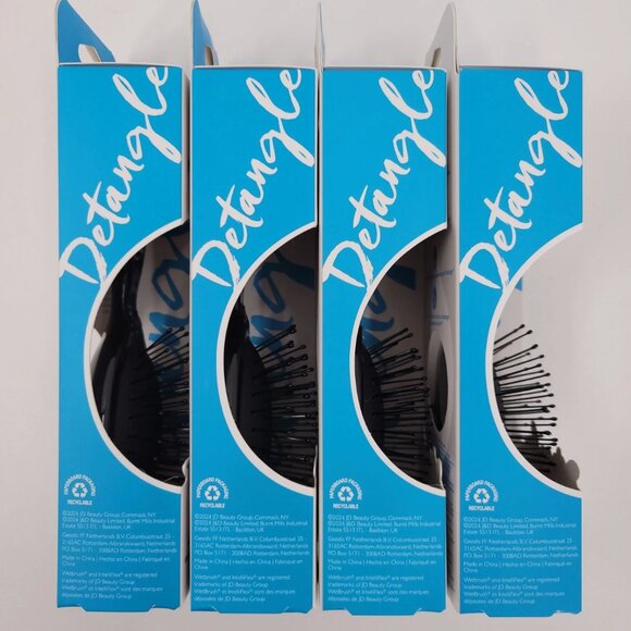 Wet Brush Mini Detangler Black Intellliflex Bristles 4 Pack‎ BWR832BLAC NEW - Picture 5 of 6